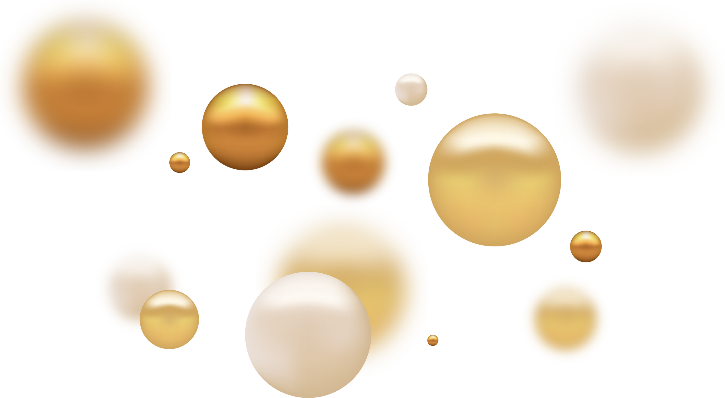 3d gold ball vector