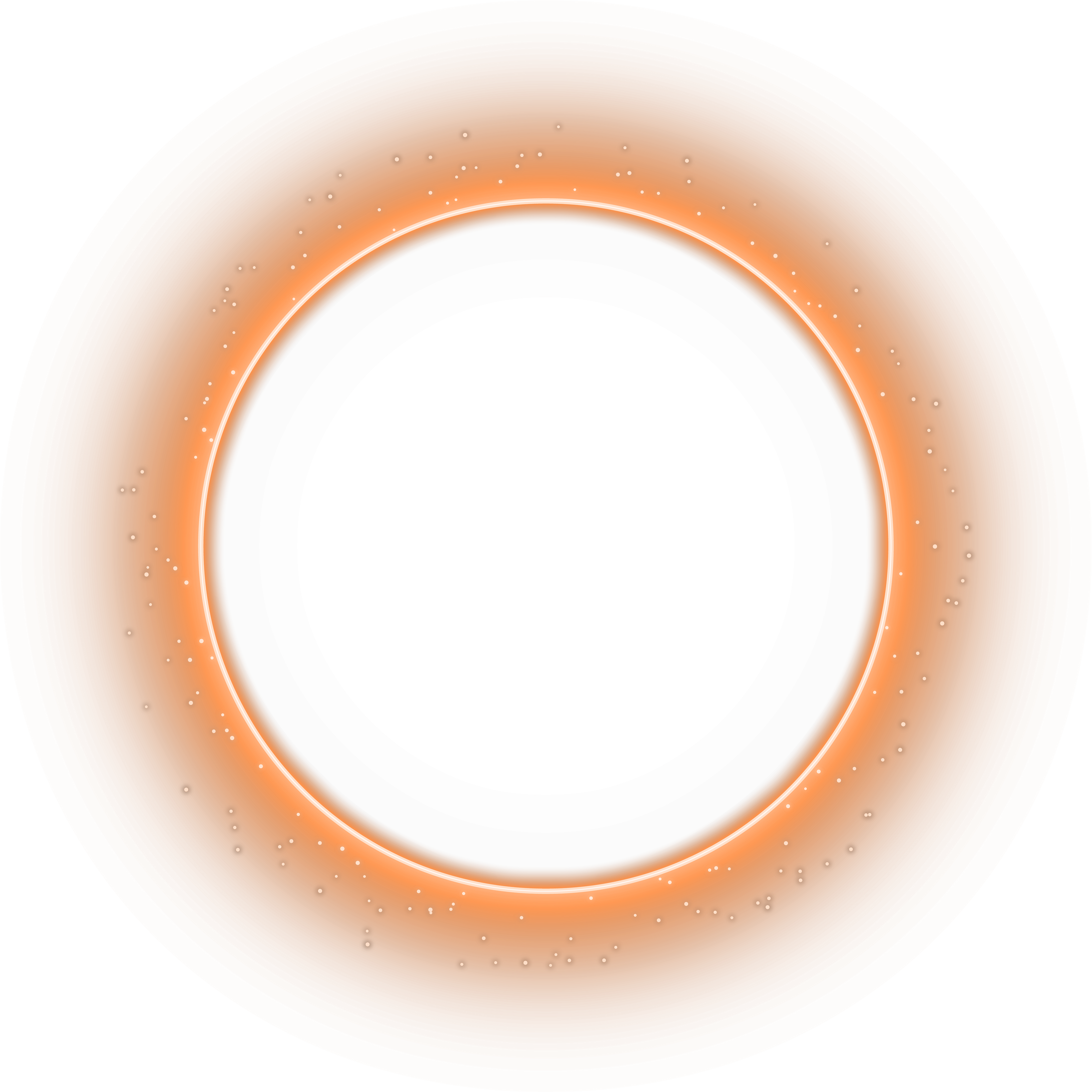 orange glowing circle frame
